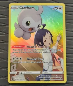 Castform TG11/TG30 Lost Origin Trainer Gallery Full Art Holo Pokemon Card NM - Image 1