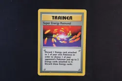 Super Energy Removal 79/102 Non Holo Rare Pokemon Card Base Set 1 Moderate Play - Image 1