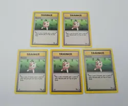 Set of 5 Pokemon Cards TCG Recycle Fossil 61 Regular Unlimited Common - Image 1