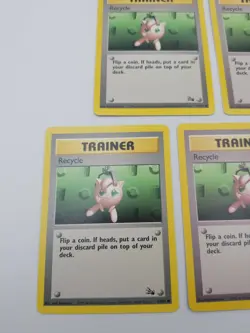 Set of 5 Pokemon Cards TCG Recycle Fossil 61 Regular Unlimited Common - Image 2