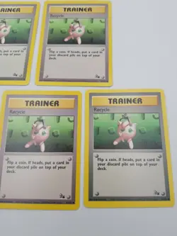 Set of 5 Pokemon Cards TCG Recycle Fossil 61 Regular Unlimited Common - Image 3