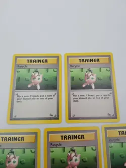 Set of 5 Pokemon Cards TCG Recycle Fossil 61 Regular Unlimited Common - Image 4