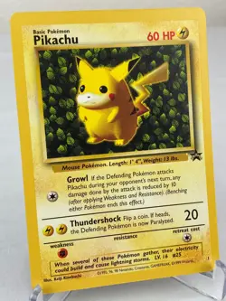 Pikachu 01/53 WOTC Black Star Promo Pokemon Card Ivy - Lightly Played - Image 2