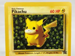 Pikachu 01/53 WOTC Black Star Promo Pokemon Card Ivy - Lightly Played - Image 3