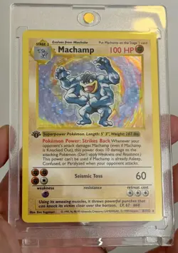 Pokemon Machamp Deck Exclusives 1st Edition Holo Rare Card 008/102 100 HP - Image 1