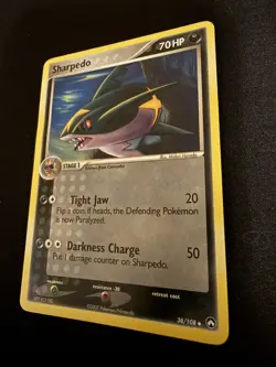 Sharpedo 38/108 EX Power Keepers Stamped Reverse Holo Pokemon Card - LP - Image 3