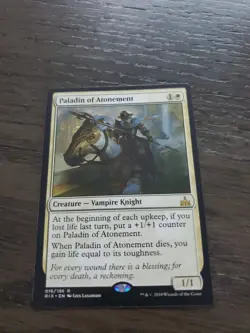 MTG Magic the Gathering Paladin of Atonement (16/219) Rivals of Ixalan Nm - Image 1