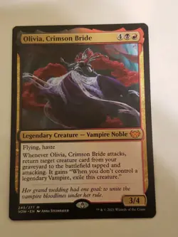 1x Magic the Gathering: MTG MIDNIGHT HUNT OLIVIA CRIMSON BRIDE MYTHIC nm x1 - Image 1