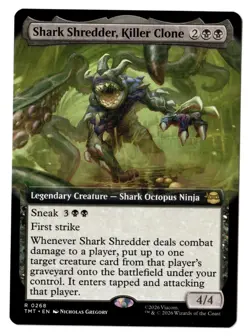MTG TMNT Shark Shredder, Killer Clone Extended Art Regular R 0268 - Image 1