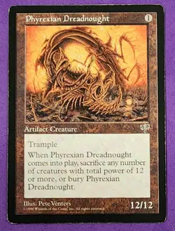 MTG Magic The Gathering - Phyrexian Dreadnought - Mirage MP Edge Wear - Image 1