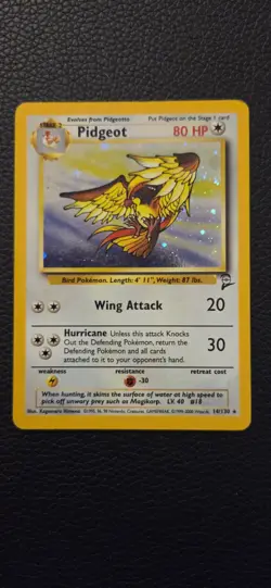 Pokemon Pidgeot TCG Base Set 2 Holo Unlimited Rare Card 14/130 - Image 1