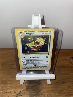 Pokemon TCG Pidgeot Base Set 2 Holo Unlimited Rare Card 14/130 LP SWIRLPokemon - Image 1