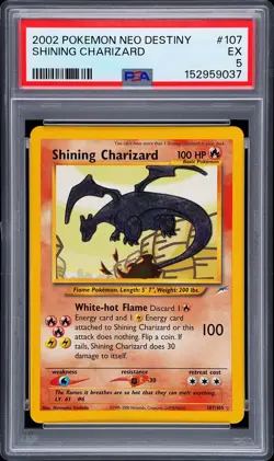 2002 POKEMON NEO DESTINY #107 SHINING CHARIZARD PSA 5 - Image 1