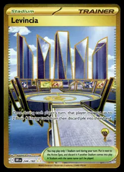 NM SV10: Destined Rivals Levincia Hyper Rare 244/182 Pokemon TCG - Image 1