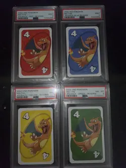 2022 UNO Pokemon Japanese Charizard PSA-Graded Complete Set (4 Different) - Image 1