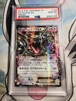 PSA 10 Shiny Rayquaza EX Promo 122/XY-P Japanese Pokemon 2015 - Image 1