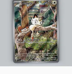 MEOWTH 106/094 ILLUSTRATION RARE PHANTASMAL FLAMES POKEMON NM - Image 1