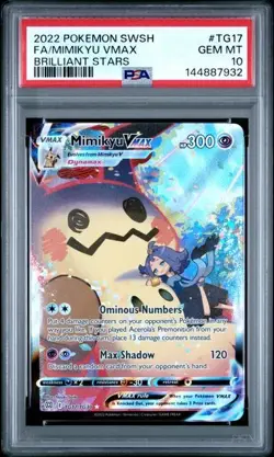 PSA 10 Mimikyu Vmax TG17/TG30 Pokemon Brilliant Stars Trainer Gallery - Image 1