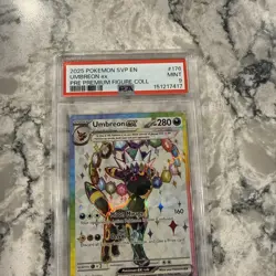 2025 POKEMON UMBREON EX #176 PSA 9 BLACK STAR PROMO SVP Premium Figure Coll - Image 1