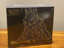 Pokemon Mega Evolution ETB Pokemon Center Elite Trainer Box Lucario New Sealed - Image 1