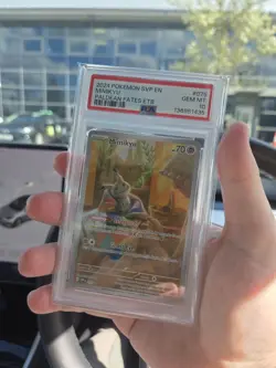 2024 POKEMON PALDEAN FATES POKEMON CENTER ETB PROMO SVP EN #075 MIMIKYU PSA 10 - Image 1