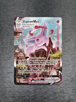 Pokemon TCG Espeon VMAX 270/264 Alternate Art Fusion Strike Secret Rare Card - Image 1