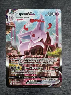 Pokemon TCG Espeon VMAX 270/264 Alternate Art Fusion Strike Secret Rare Card - Image 2