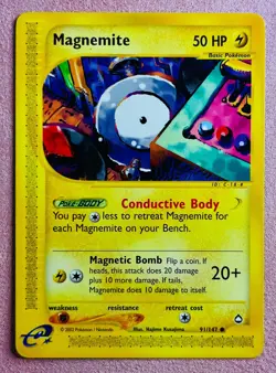 Magnemite 91/147 Non Holo | Aquapolis | 2003 Vintage WOTC Pokemon TCG Card | NM - Image 1