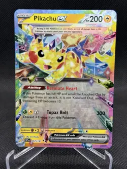 Pikachu ex 057/191 Holo SV08: Surging Sparks Pokemon Card - Image 1