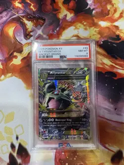 M Tyranitar EX Holo Card 43/98 XY-Ancient Origins NM Condition PSA 8 - Image 1