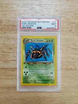 Pokemon PSA 9 MINT 2002 Dark Ariados 1st Edition Neo Destiny Rare Card - Image 1