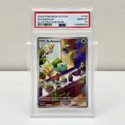 2024 Bulbasaur 143/142 Stellar Crown Illustration Rare Pokemon Card PSA 10 - Image 1