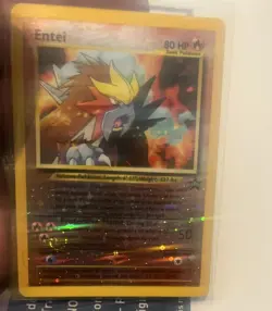 Entei Black Star Promo 34 REVERSE HOLO Vtg Movie Pokemon Card 2001 LP Qty Avail - Image 2