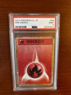 Pokemon TCG 2023 PSA 9 Japanese CLL Fire Energy Holo Graded Slab Card Collector - Image 2