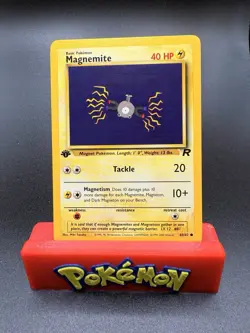 Magnemite Team Rocket 1st Edition 60/82 Pokemon TCG Vintage Card NM - Image 1