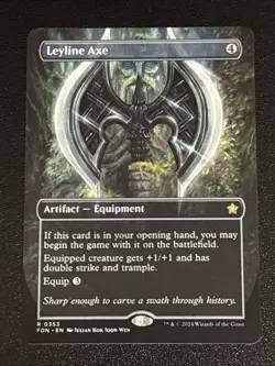 MTG Foundations Leyline Axe Borderless 0353 NM Rare - Image 1