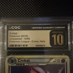 Crobat Cross Hatch League CGC Pristine 10!! Holo 14/95 English Pokemon LOW POP - Image 3