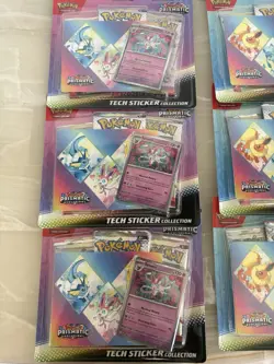Pokemon Prismatic Evolution Tech Sticker Collection Full Set 3x - Image 2
