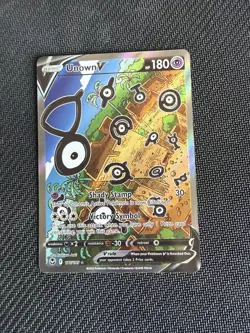 Pokemon TCG Unown v Silver Tempest 177/195 Holo Ultra Rare NM - Image 1