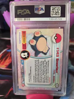 Topps 2000 Pokemon TV Snorlax #143 Blue Label PSA 9 - Image 2