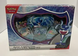 New Factory Sealed Pokemon TCG Palafin ex Box w/ 4 Booster Packs + 3 Promos - Image 1