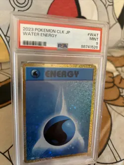 Pokemon TCG 2023 CLK Japanese Water Energy Holo PSA 9 Mint Classic Collection - Image 2