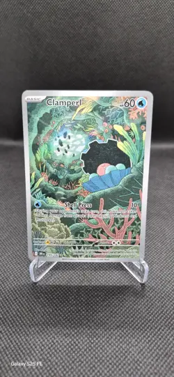 2025 Pokemon Destined Rivals CLAMPERL 195/182 Illustration Rare - Image 1