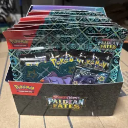 Pokemon TCG Paldean Fates Tech Sticker Collection Display Lot Of 12 Display - Image 1