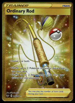 Ordinary Rod (Secret) #215/202 SWSH01: Sword & Shield Base Set (NM) - Pokemon - Image 1