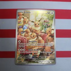 Pokemon Eevee Illustration Rare Full Art Holo Twilight Masquerade 188/167 - Image 1