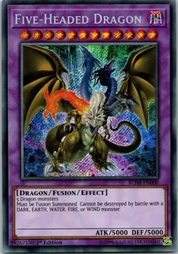 Yugioh Five-Headed Dragon BLHR-EN000 1st Edition Secret Rare NM - Image 1