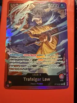 One Piece CCG Trafalgar Law ST10-001 Leader English Edition - Image 1