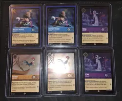 6 DISNEY LORCANA 1ST CHAPTER PLAY PROMOS TWO OF EACH MICKEY, HEIHEI, YZMA - Image 1