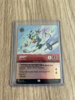 Disney Lorcana Winterspell Goofy Klutzy Skier 216/204 Epic Rare Foil - Image 1